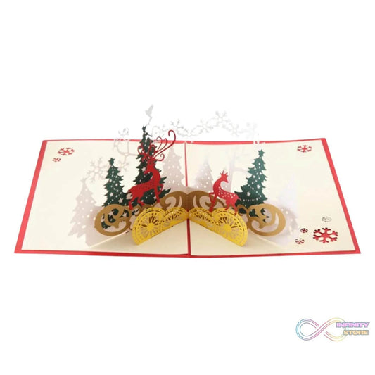 3D Pop - Up Greeting Card (1 Pc): Birthday, Love, Christmas - infinityexculsivestore.com