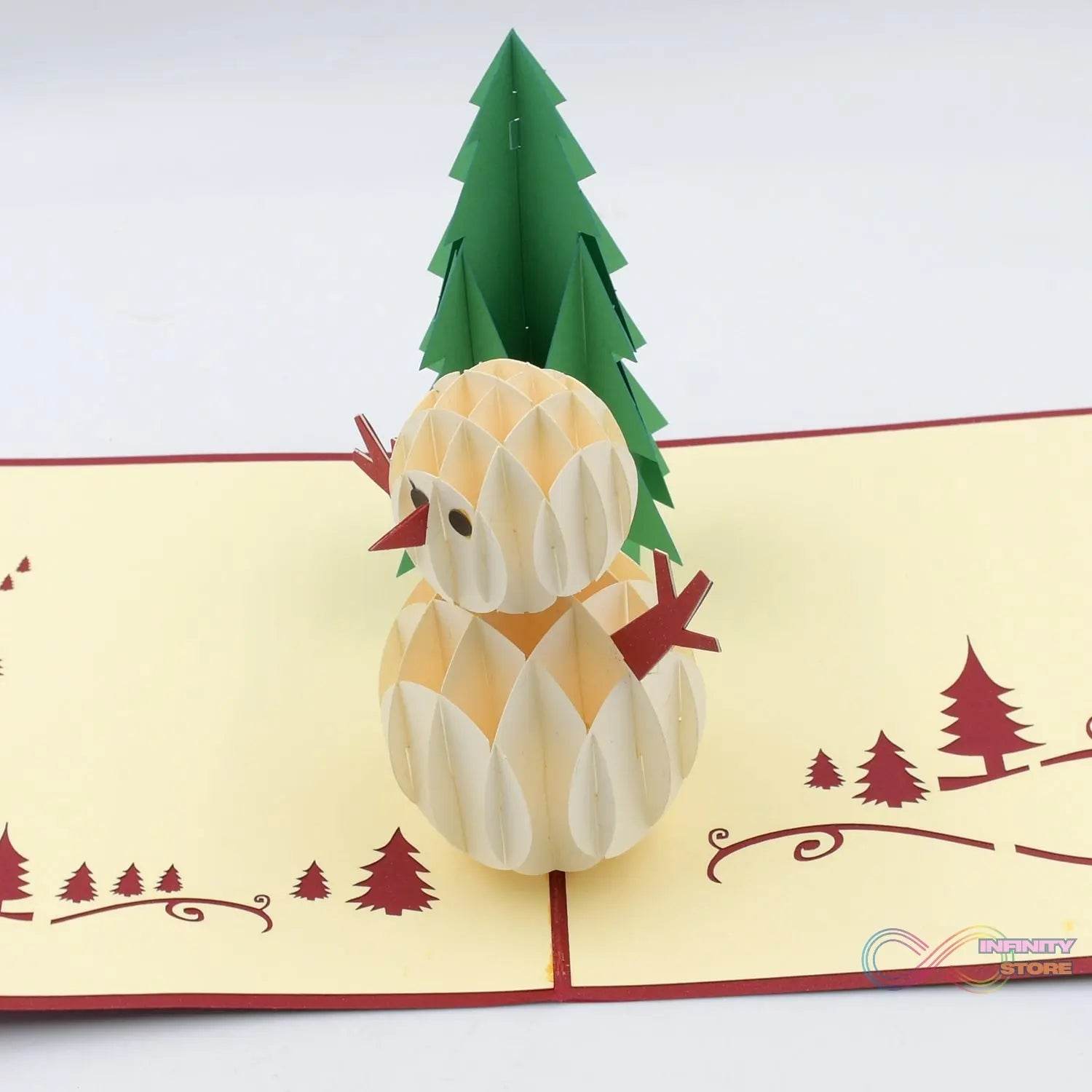 3D Pop - Up Greeting Card (1 Pc): Birthday, Love, Christmas - infinityexculsivestore.com