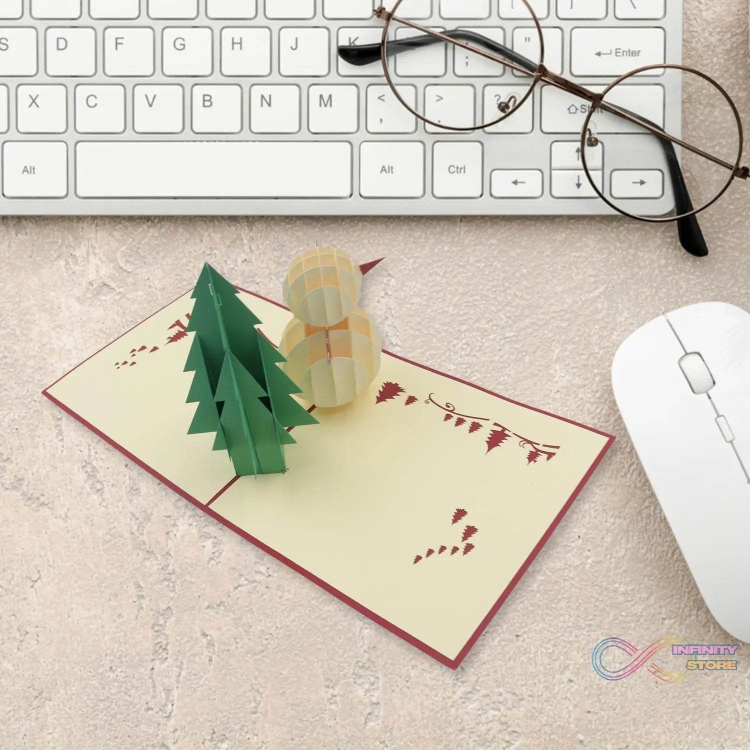 3D Pop - Up Greeting Card (1 Pc): Birthday, Love, Christmas - infinityexculsivestore.com