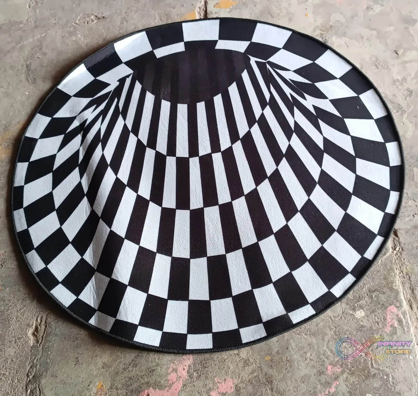 3D Space Round Carpet, Floor Mat Non - Woven Doormat (1 Pc / 78 Cm) - infinityexculsivestore.com