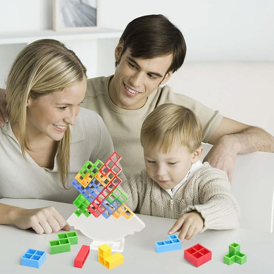 3D Tower Game, Tower Balance Game, Tower Stacking Game Adult Kid Tower Stacking Blocks Balance Game Blocks Building Toys for Kids Age 3+ Years (16 Pcs Set) - infinityexculsivestore.com