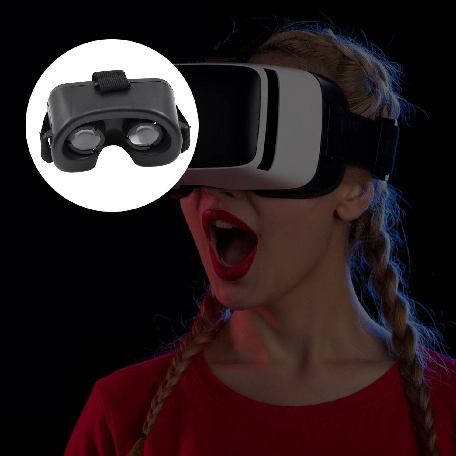 3D VR Glasses Virtual Reality Goggles Headset for All Smartphone VR Goggles-For 3D VR Movies Video Games (1 Pc) - infinityexculsivestore.com