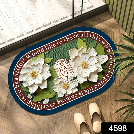 3D Visual Anti-Slip Absorbent Mat New Soft Super Absorbent Floor Mats, Cute Flowers Shower Drying Bathroom Mat (Mix Design / 1 Pc) - infinityexculsivestore.com