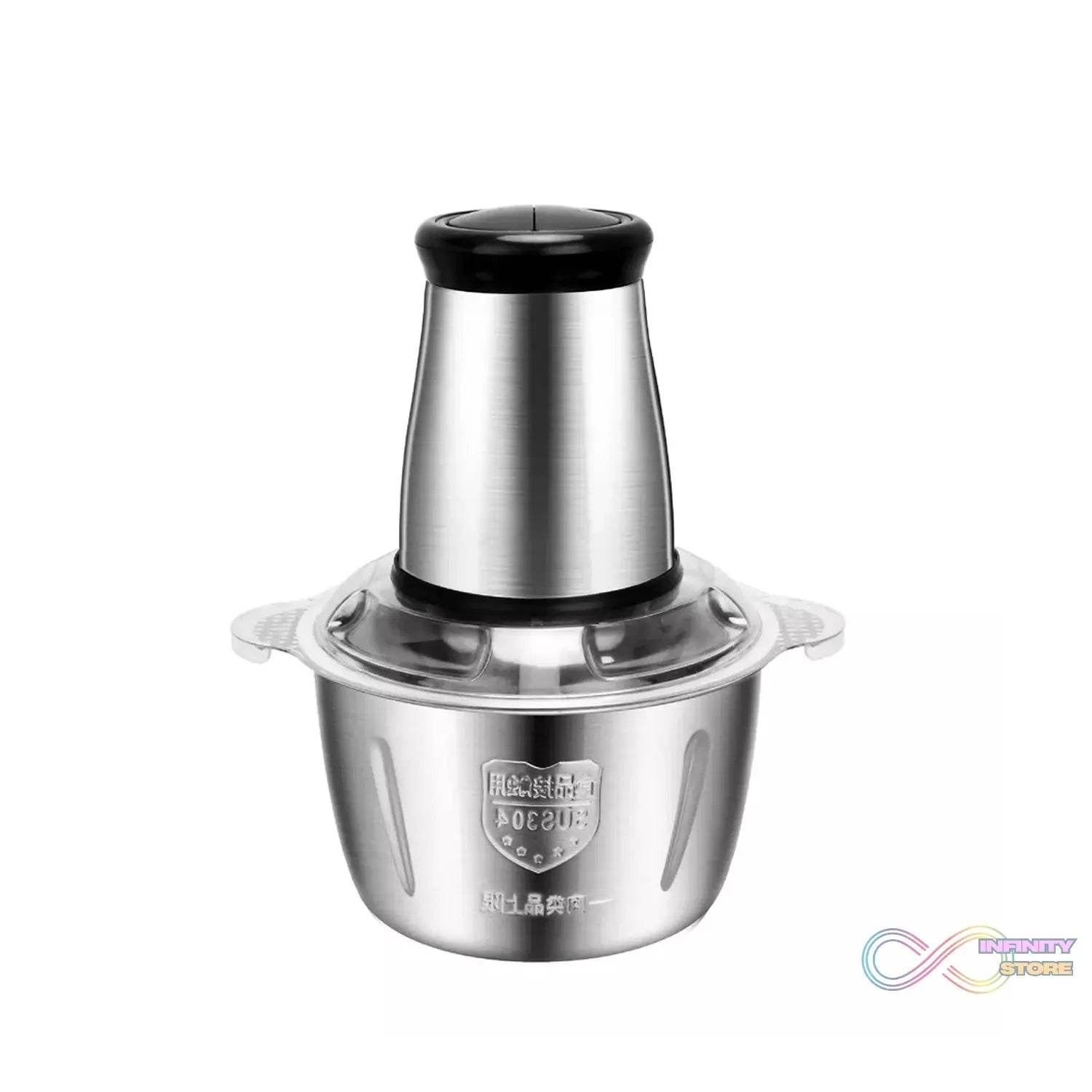 3Ltr Electric Food Processor Stainless Steel Onion Cutter Multi Chopper 2 Speed Levels 5 Blades Universal Chopper for kitchen - infinityexculsivestore.com