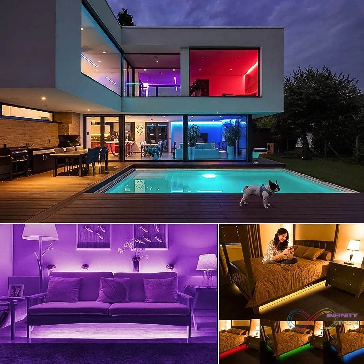 3M RGB LED Strip Lights, LED Mood Lights (1 Set) - infinityexculsivestore.com