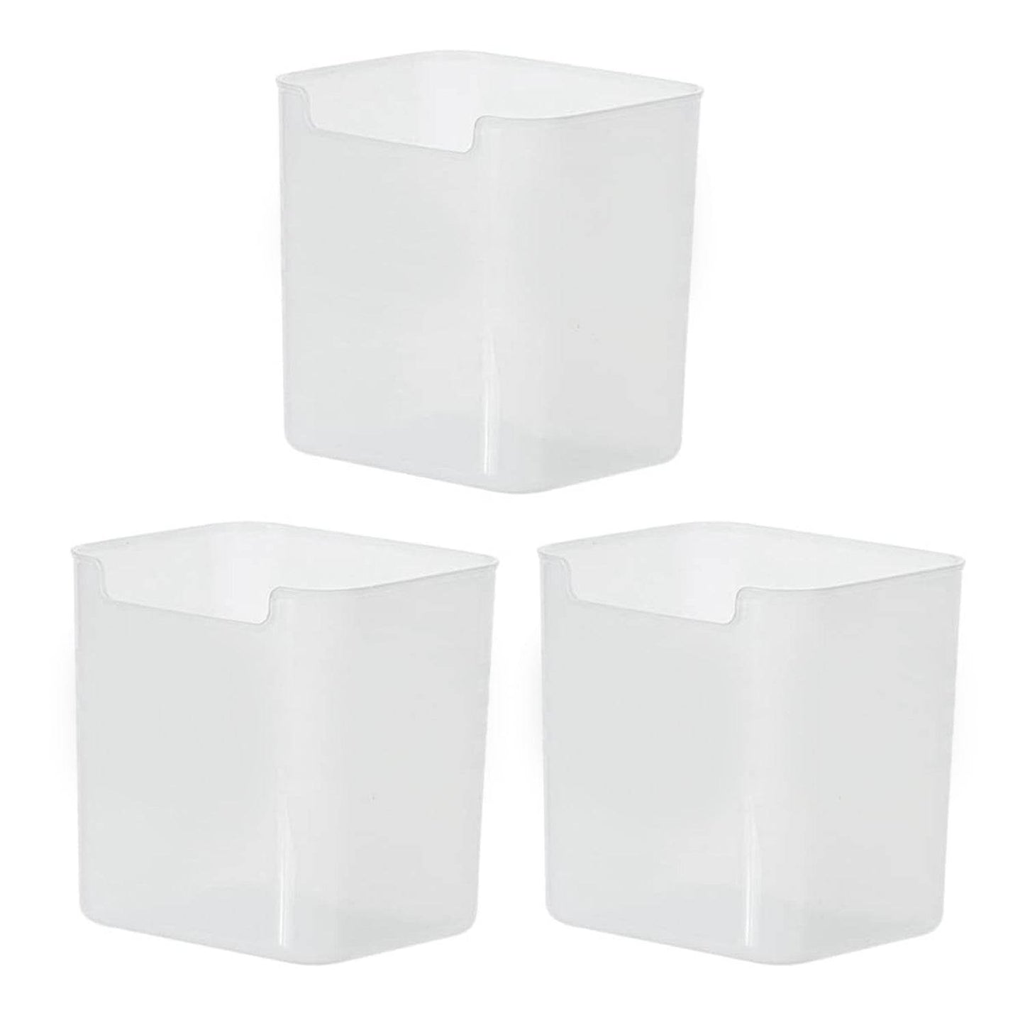 3Pcs Clear Plastic Organizer Storage Versatile Kitchen Drawer Organizer Tray for Desk, Makeup, Bathroom, Kitchen Pantry Cabinet - infinityexculsivestore.com