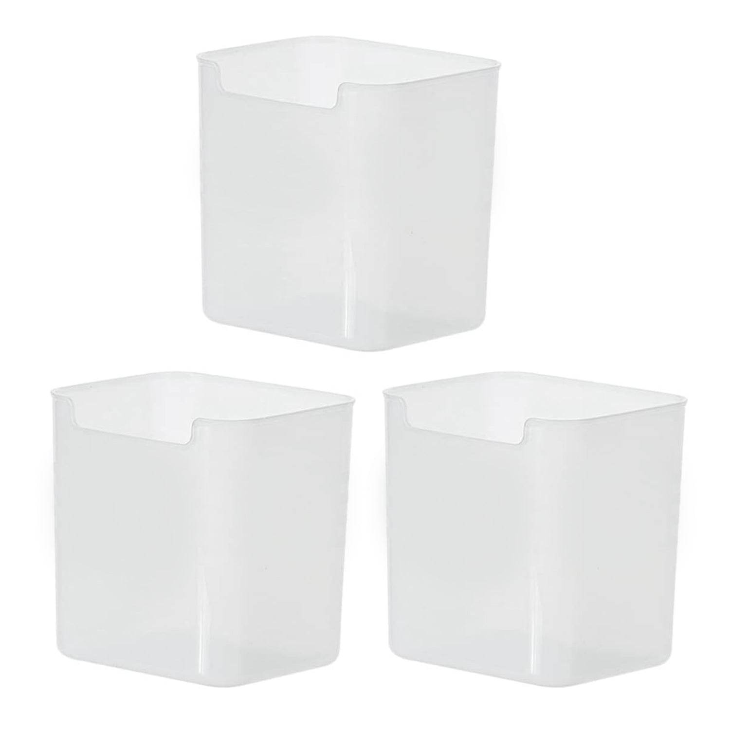 3Pcs Clear Plastic Organizer Storage Versatile Kitchen Drawer Organizer Tray for Desk, Makeup, Bathroom, Kitchen Pantry Cabinet - infinityexculsivestore.com