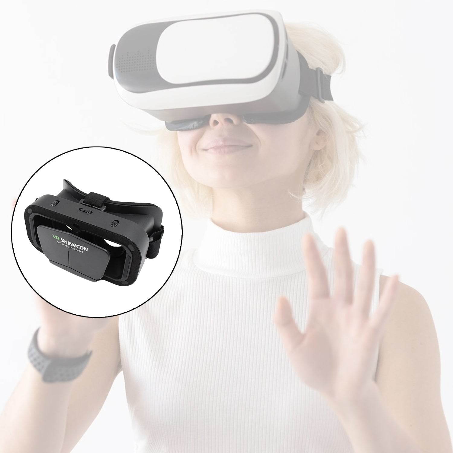 3d VR Headset Compatible with iPhone & Android Virtual Reality VR Goggles For 3D VR Movies Video Games (1 Pc) - infinityexculsivestore.com