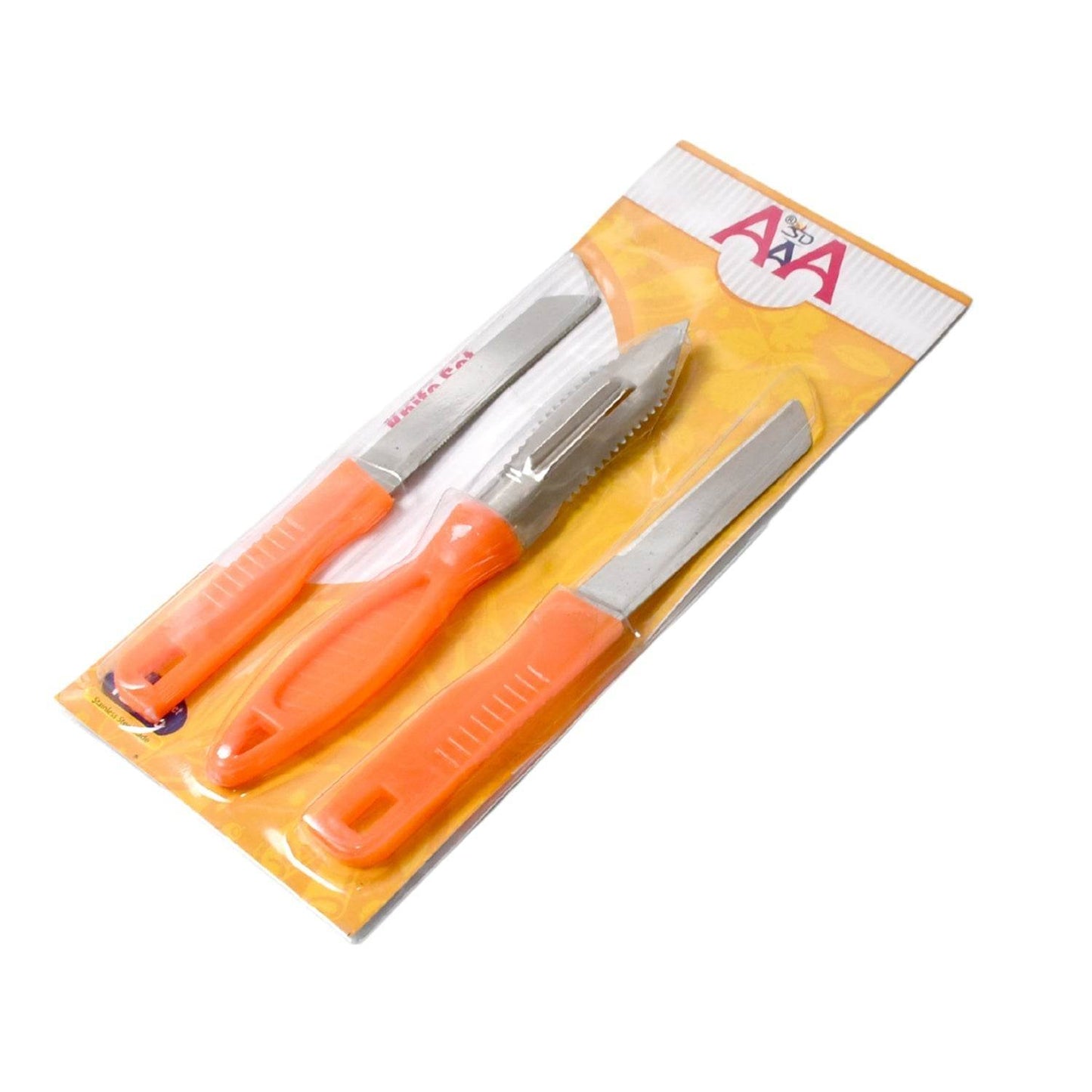 3in1 Multipurpose Stainless Steel Classic Kitchen Knife Set of 3 for Fruits and Vegetable Chopping / Cutting / Peeling, Kitchen Knife / Vegetable Peeler / Plain Knife - infinityexculsivestore.com