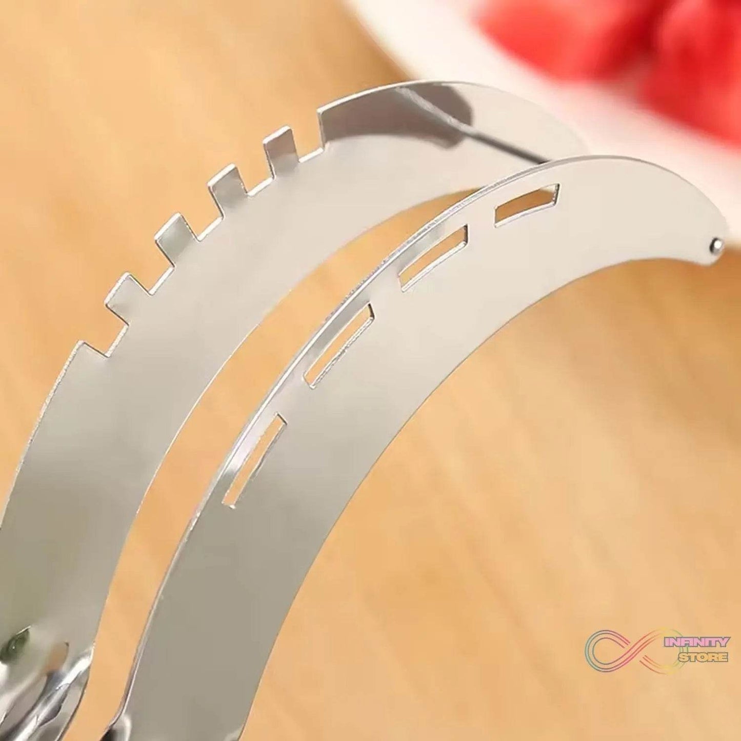 3in1 Stainless Steel Watermelon Cantaloupe Slicer Knife, Corer Fruit, Vegetable Tools Kitchen (1 Pc) - infinityexculsivestore.com