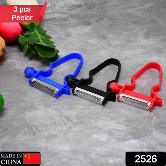 3pc Durable Blade Vegetable Peelers with Ergonomic Handles - infinityexculsivestore.com