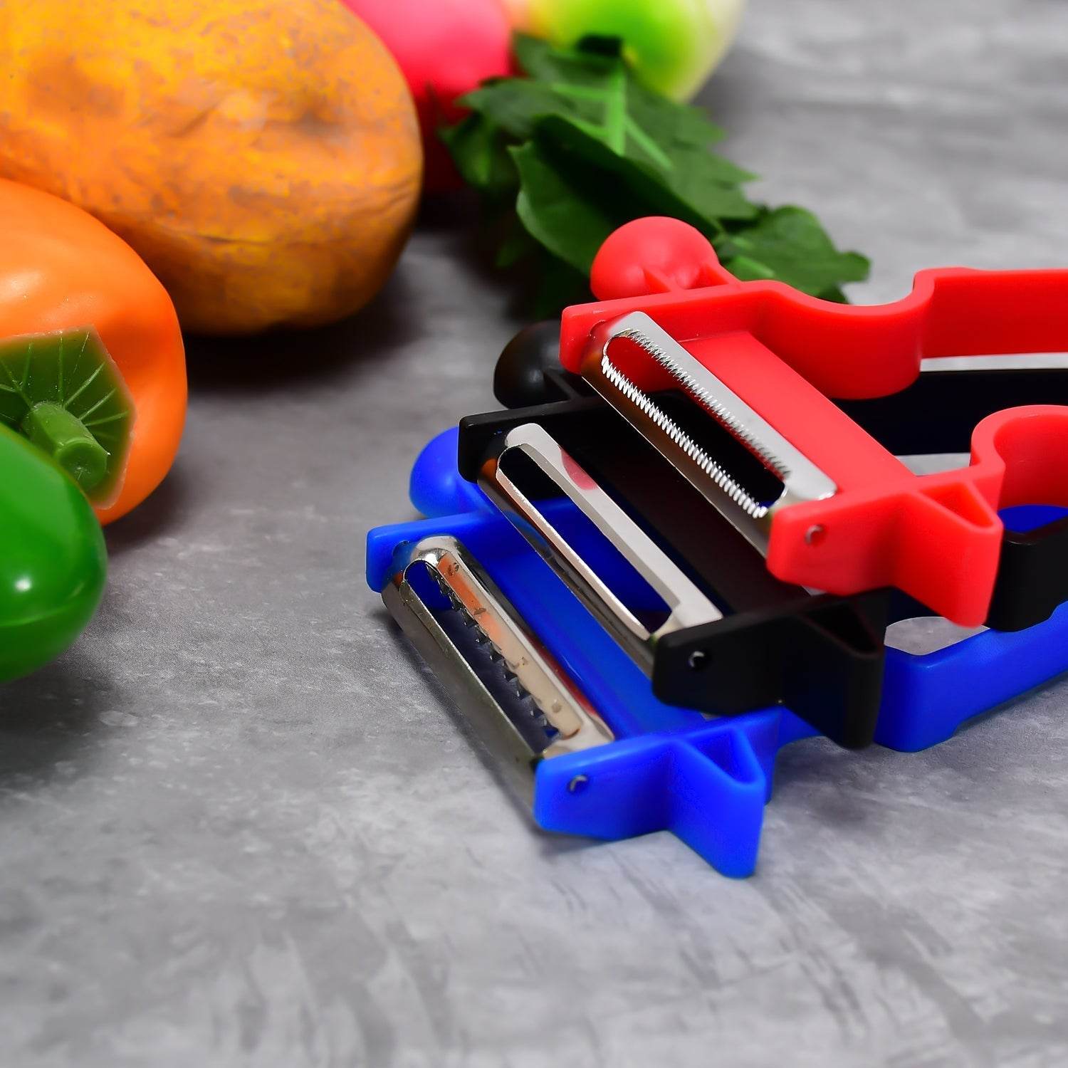 3pc Durable Blade Vegetable Peelers with Ergonomic Handles - infinityexculsivestore.com