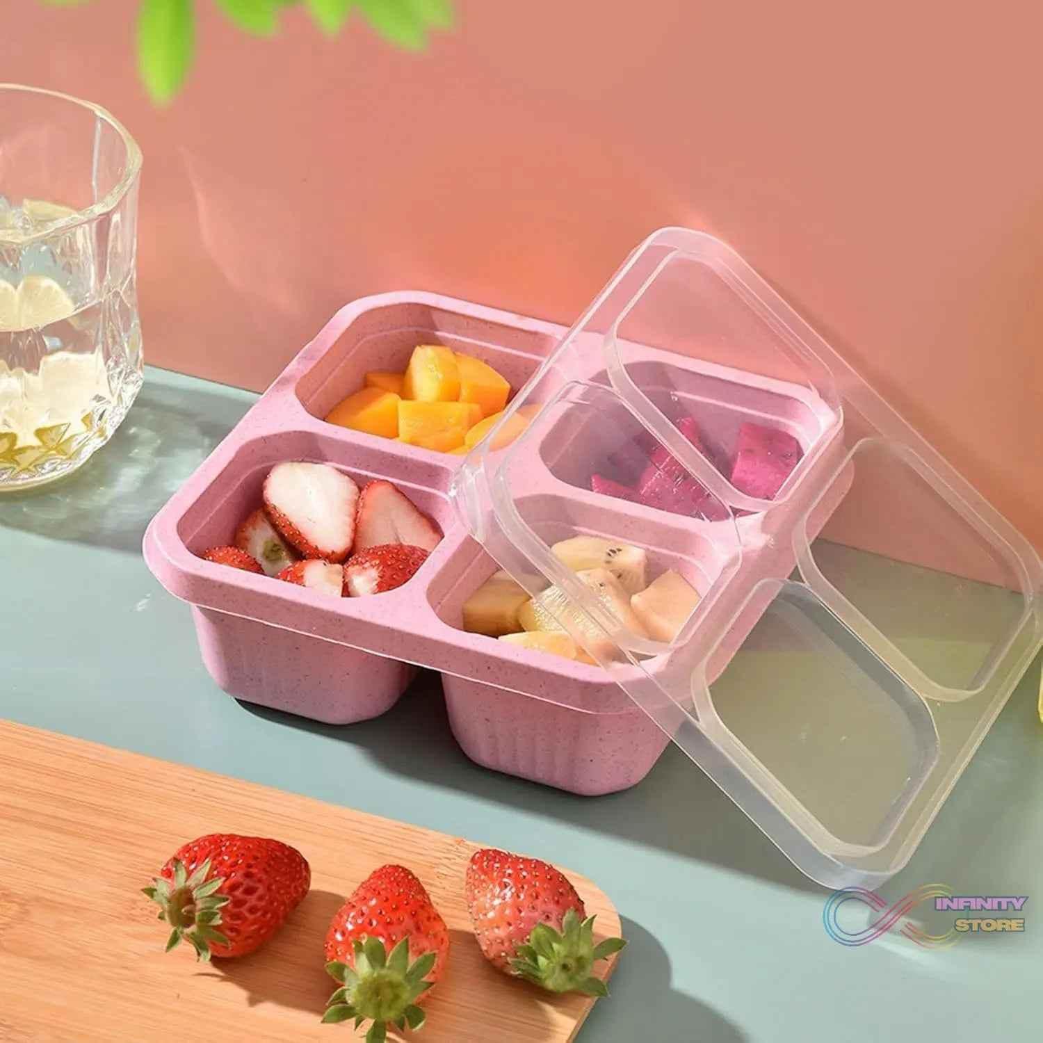 4 Compartment Food Storage Containers (1 Pc) - infinityexculsivestore.com