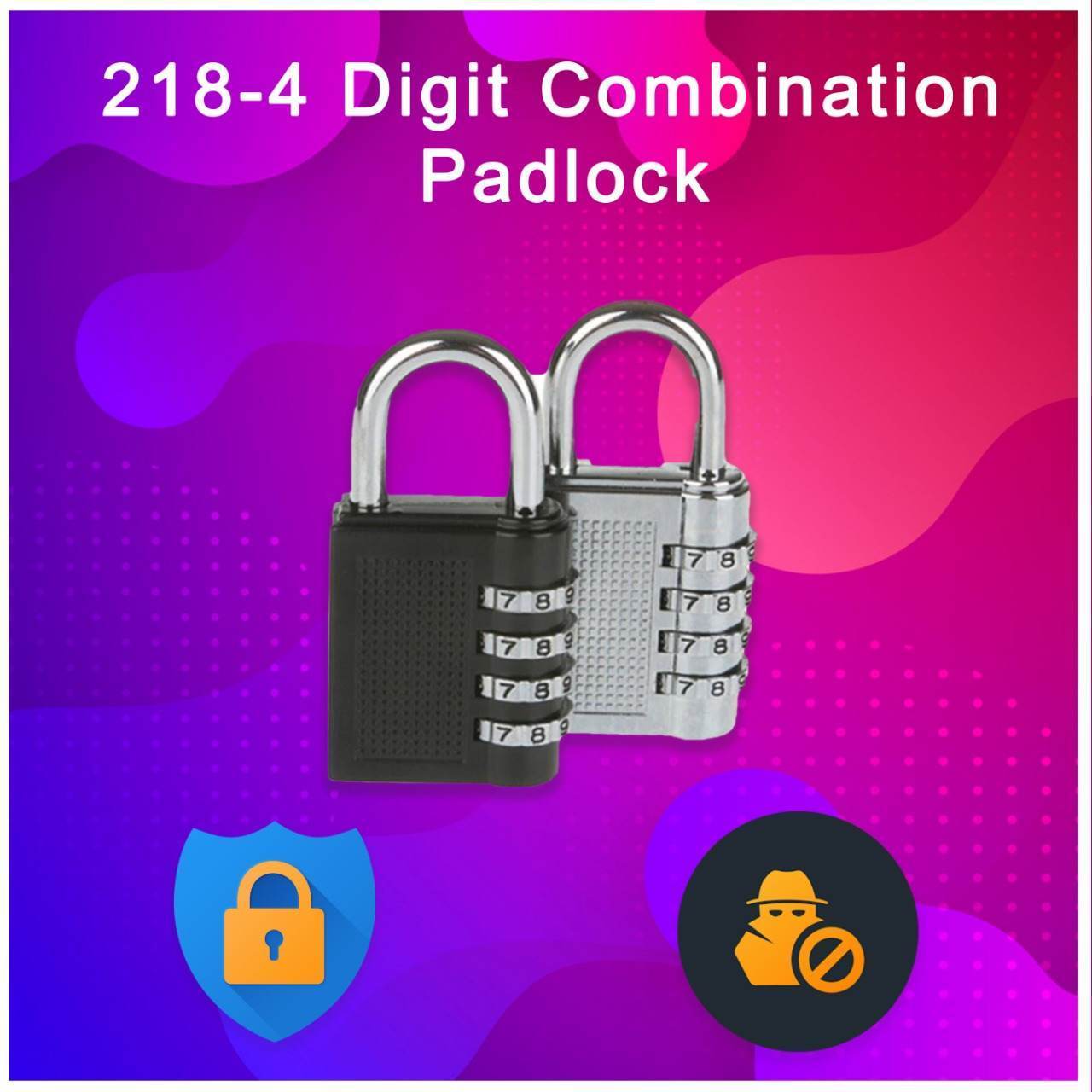 '-4 Digit Combination Padlock - infinityexculsivestore.com