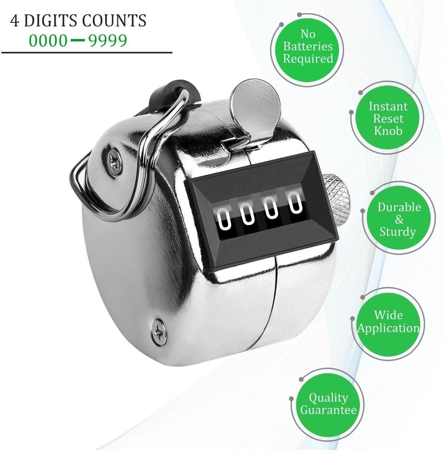 4 Digits Hand Held Tally Counter Numbers Clicker - infinityexculsivestore.com