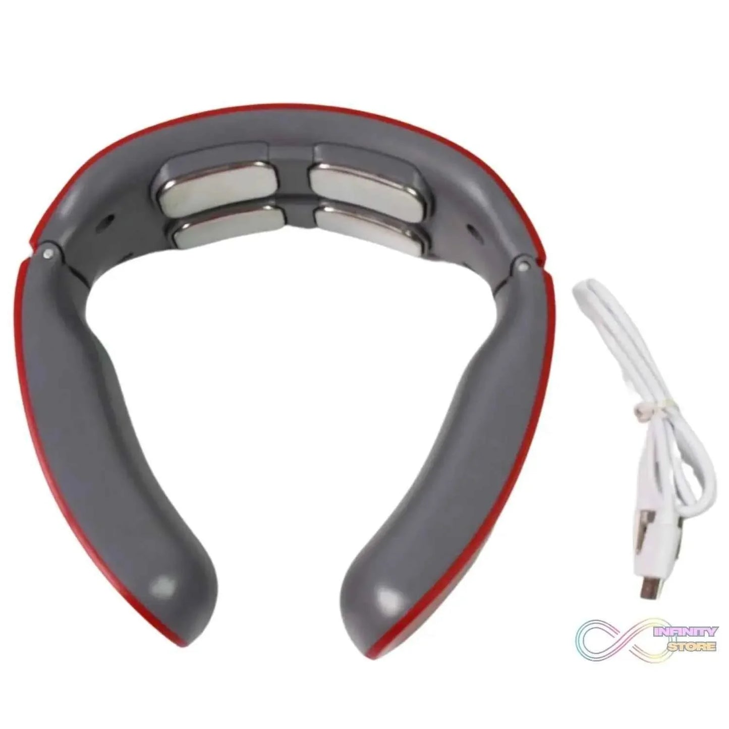 4 Heads Smart Electric Neck and Back Pulse Massager (1 Pc / Mix Design) - infinityexculsivestore.com