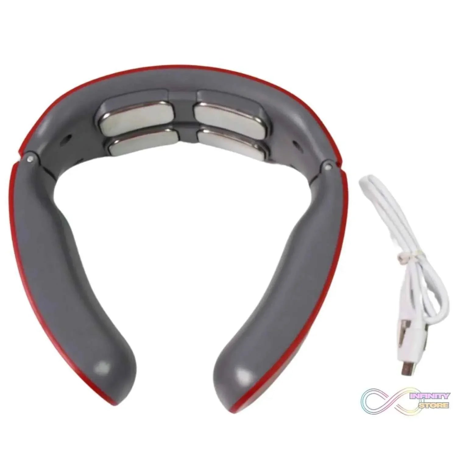 4 Heads Smart Electric Neck and Back Pulse Massager (1 Pc / Mix Design) - infinityexculsivestore.com