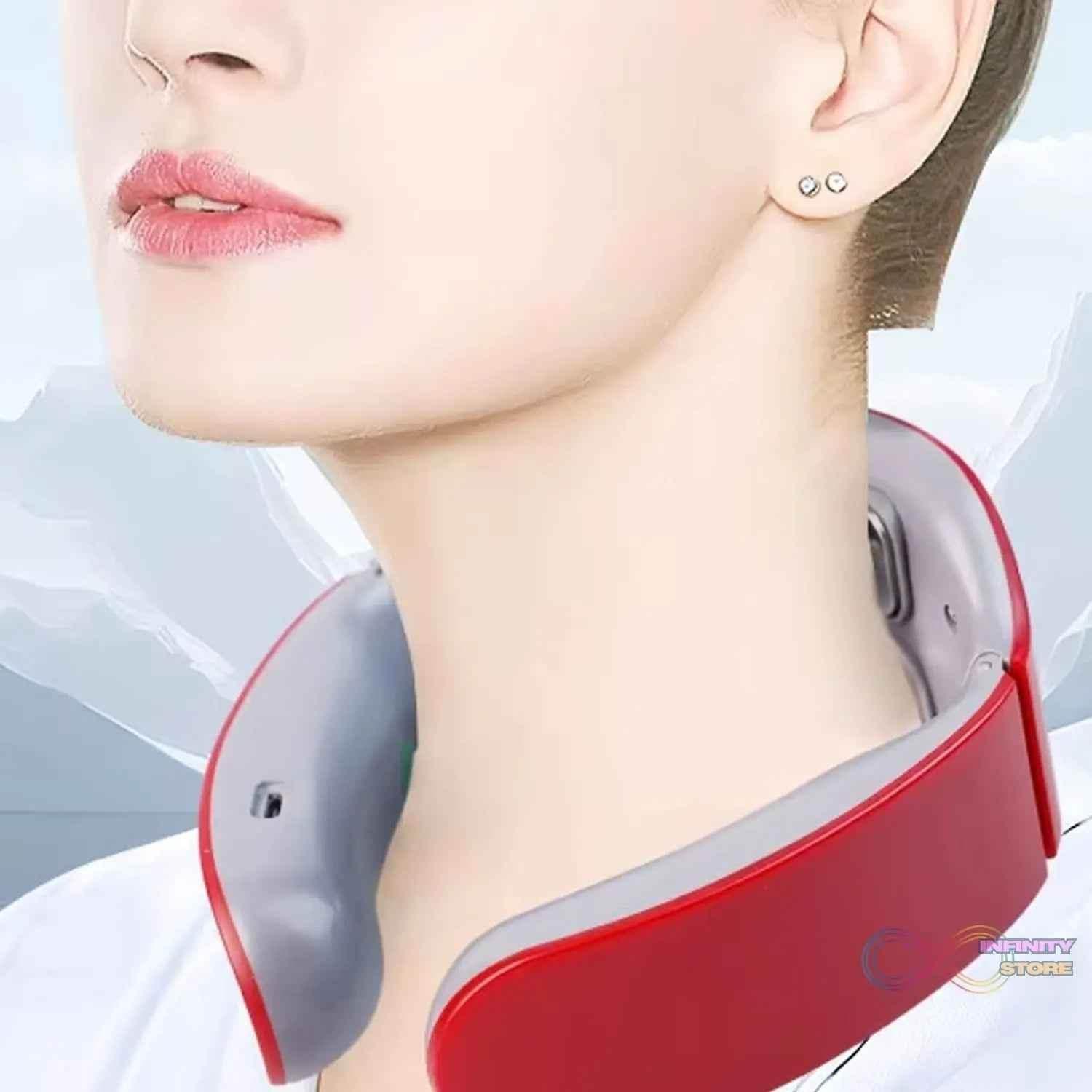 4 Heads Smart Electric Neck and Back Pulse Massager (1 Pc / Mix Design) - infinityexculsivestore.com