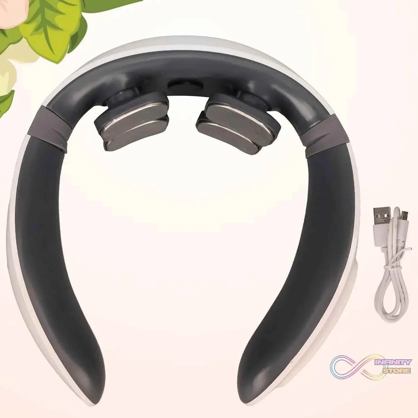 4 Heads Smart Electric Neck and Back Pulse Massager (1 Pc) - infinityexculsivestore.com