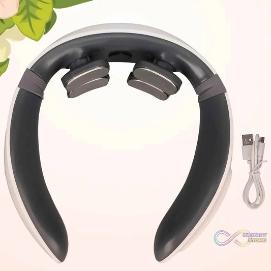 4 Heads Smart Electric Neck and Back Pulse Massager (1 Pc) - infinityexculsivestore.com