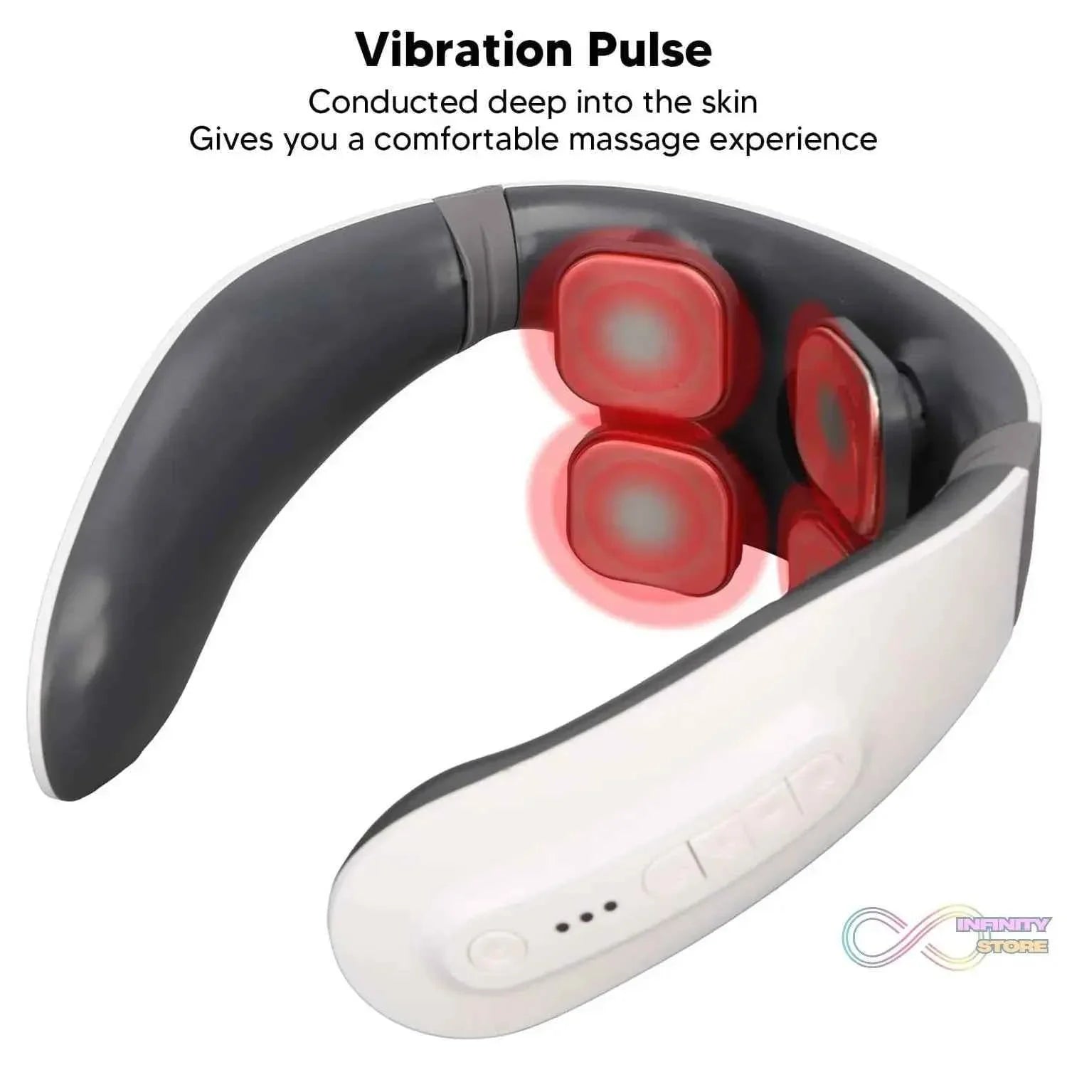 4 Heads Smart Electric Neck and Back Pulse Massager (1 Pc) - infinityexculsivestore.com