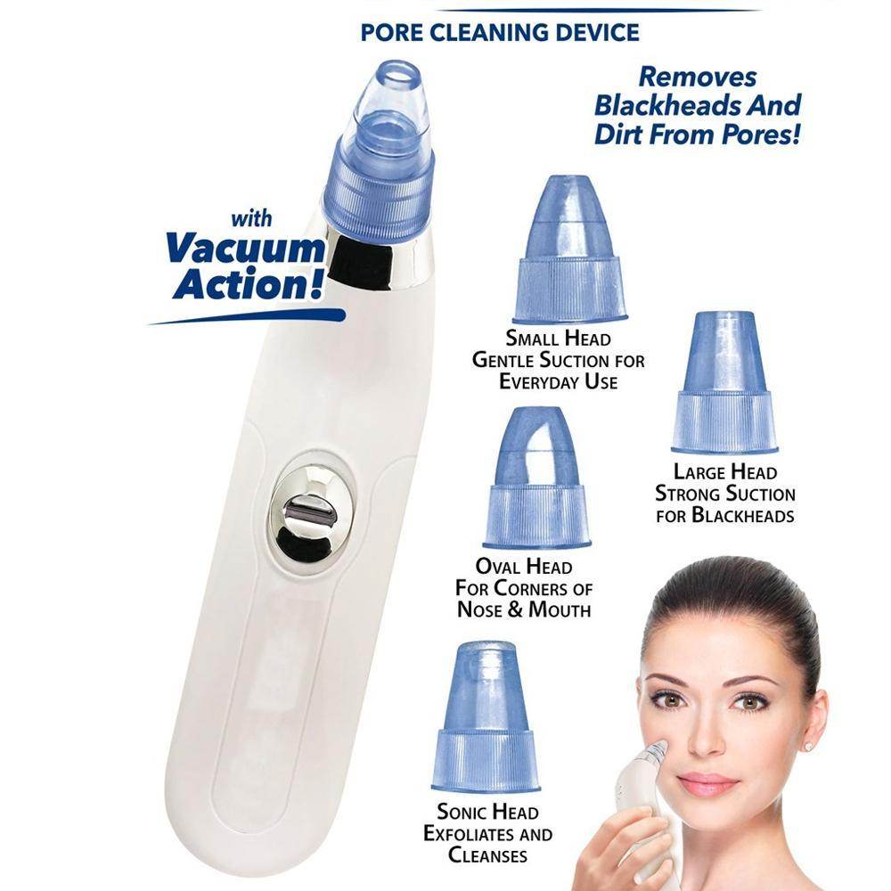 4 In 1 Blackhead Whitehead Extractor Remover Device Acne Pimple Pore Cleaner (Vacuum Suction Tool) - infinityexculsivestore.com