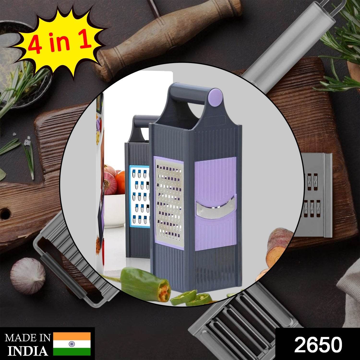 4 In 1 Plastic Vegetable And Fruit Grater And Slicer For Kitchen - infinityexculsivestore.com