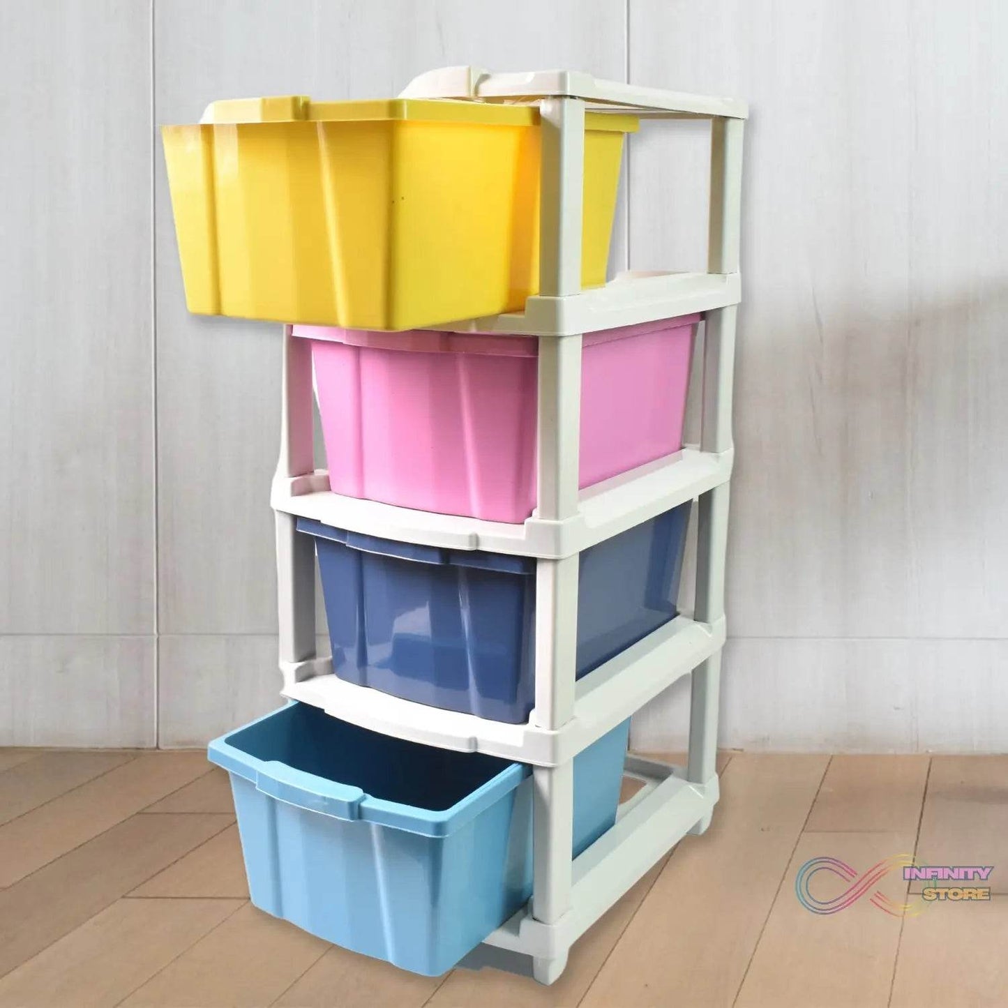 4-Layer Plastic Drawer Storage Organizer, Multi-Purpose Cabinet (1 Pc) - infinityexculsivestore.com