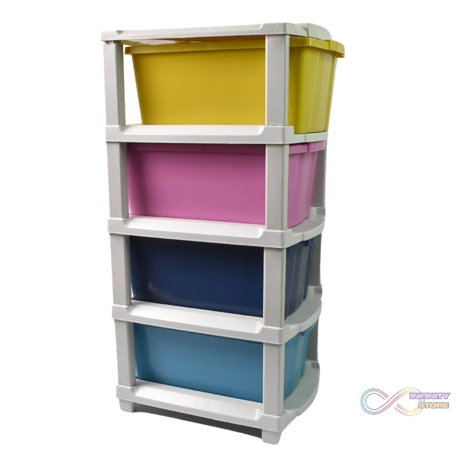 4-Layer Plastic Drawer Storage Organizer, Multi-Purpose Cabinet (1 Pc) - infinityexculsivestore.com