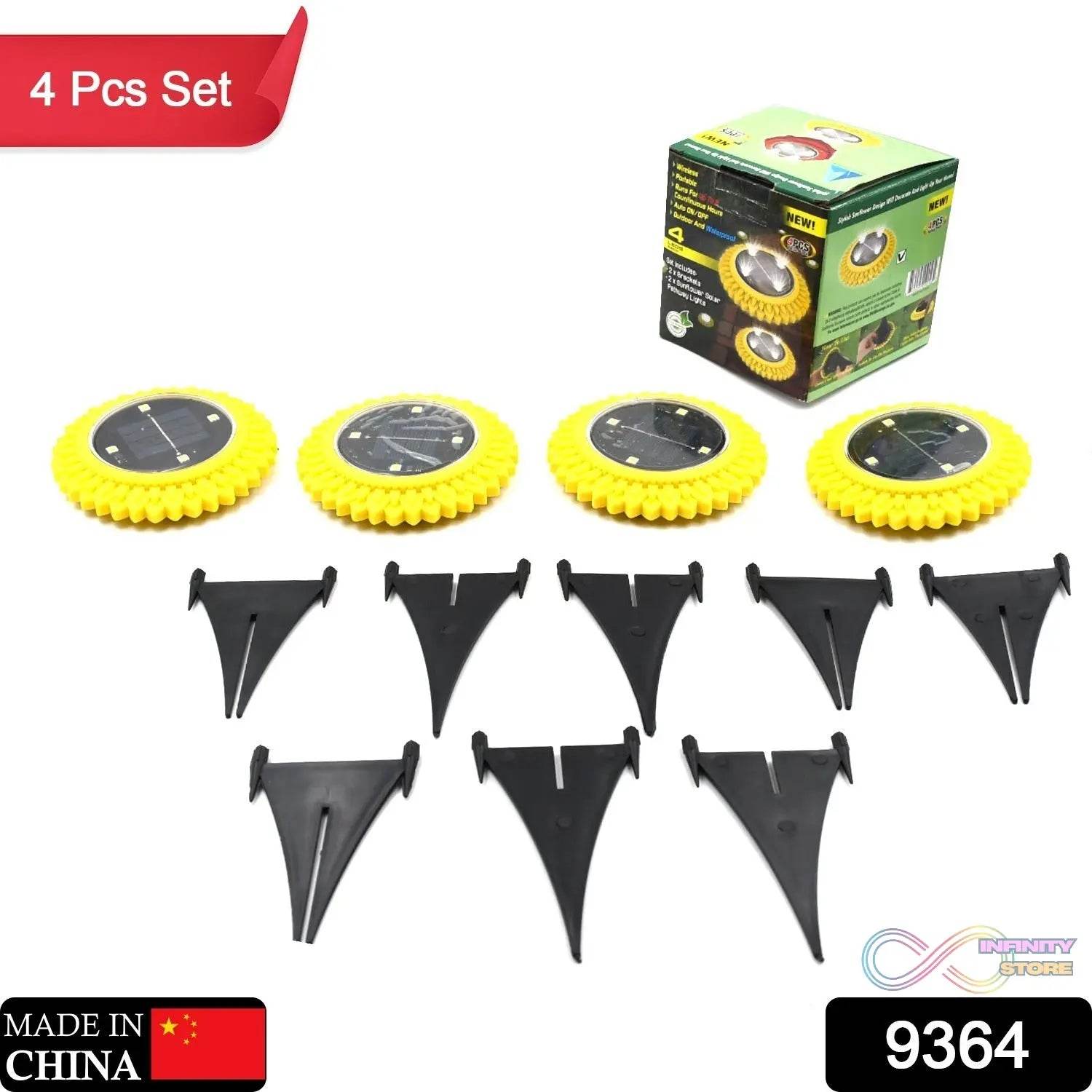 4 Pack Solar Ground Lights, LED Solar Powered Disk Lights Outdoor Waterproof Garden Landscape Lighting for Yard Deck Lawn Pathway Walkway Balcony Decoration - infinityexculsivestore.com