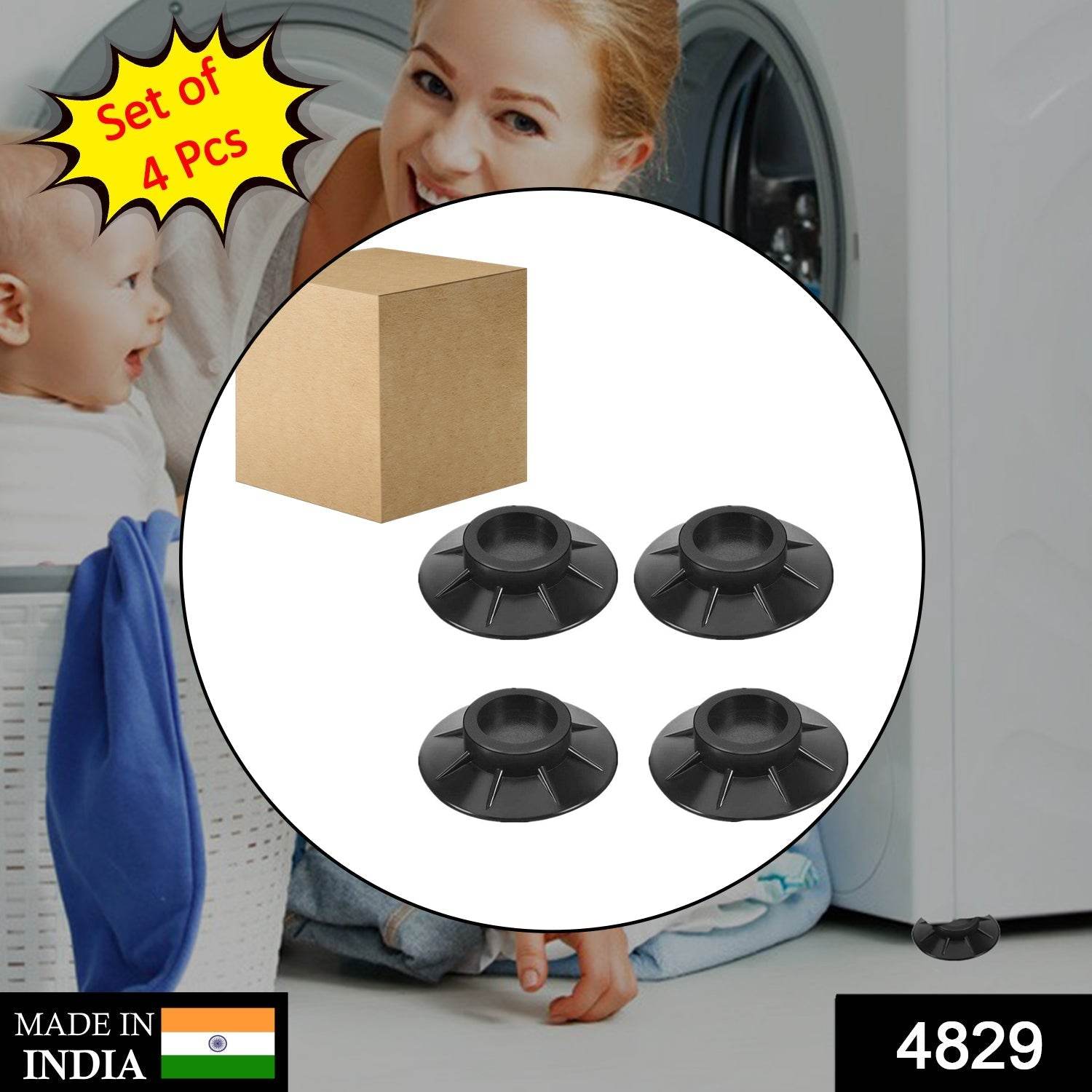 4 Pc Furniture Vibration Pad used to hold and supporting tables and stools in all kinds of places like household and official etc. - infinityexculsivestore.com