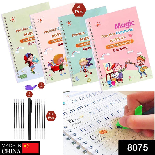4 Pc Magic Copybook widely used by kids, childrenβs and even adults also to write down important things over it while emergencies etc. - infinityexculsivestore.com