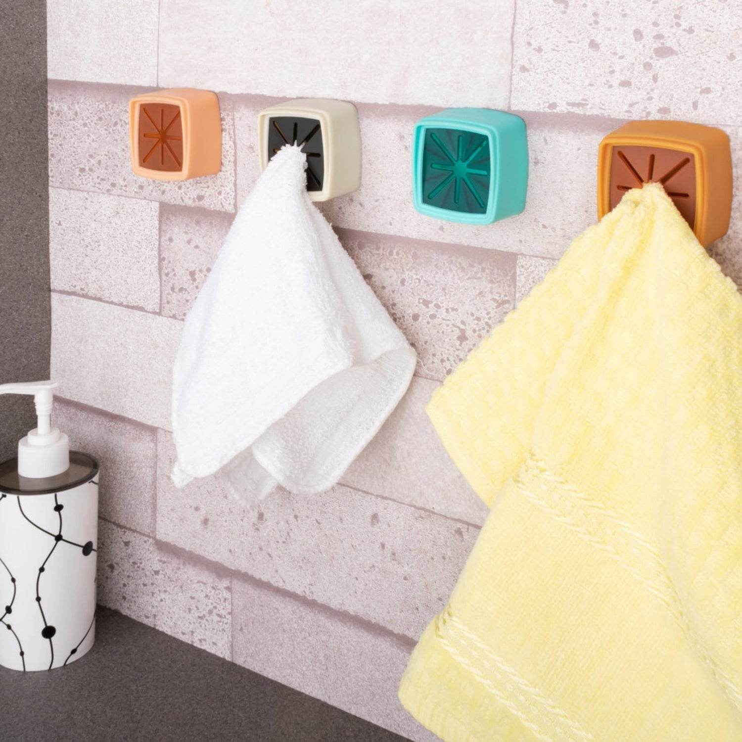 4 Pc Towel Holder mostly used in all kinds of bathroom purposes for hanging and placing towels for easy take-in and take-out purposes. - infinityexculsivestore.com