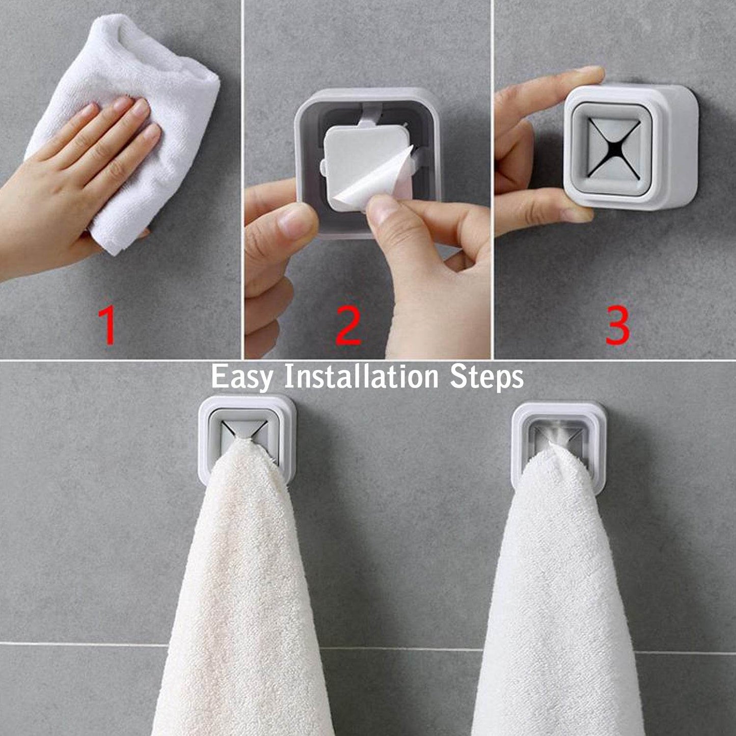 4 Pc Towel Holder mostly used in all kinds of bathroom purposes for hanging and placing towels for easy take-in and take-out purposes. - infinityexculsivestore.com