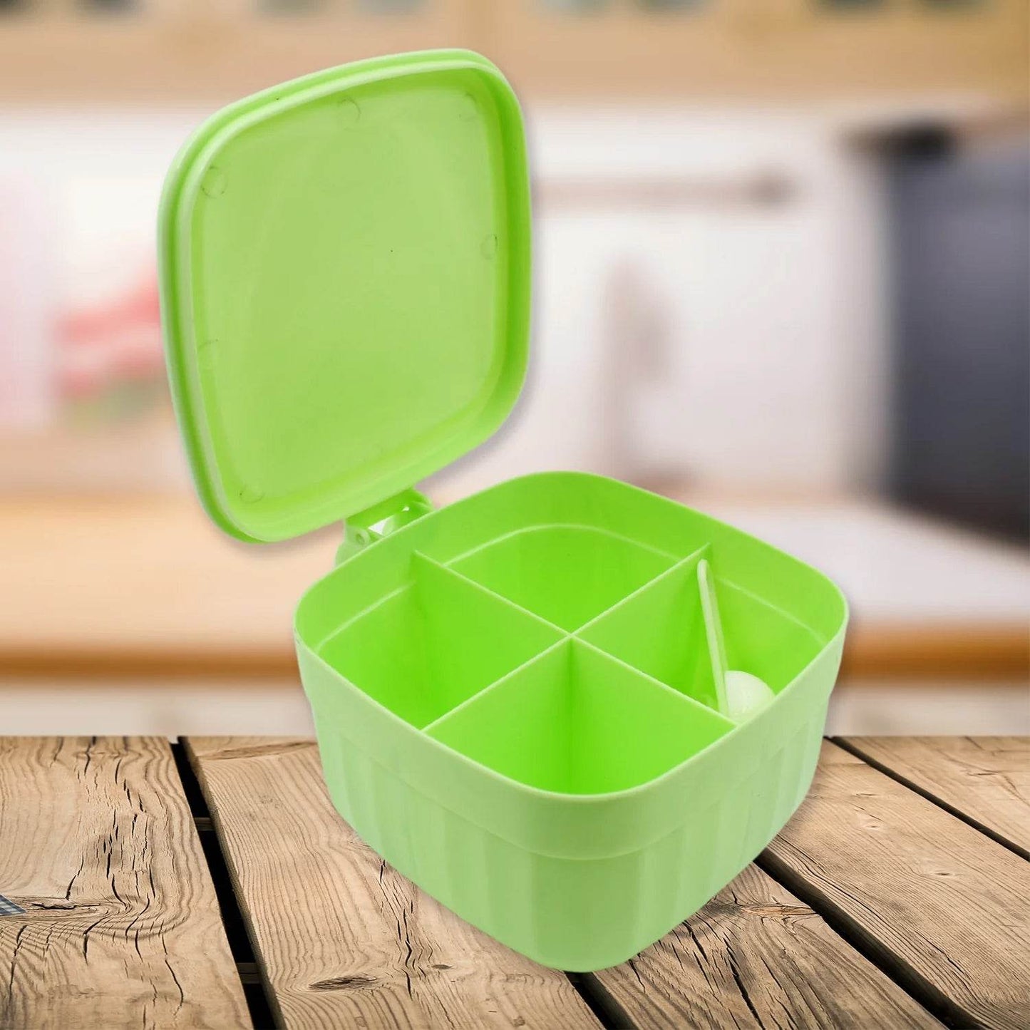4 Section Fancy Masala Box and fancy masala container used for storing various types of masalas including in kitchen purposes. - infinityexculsivestore.com