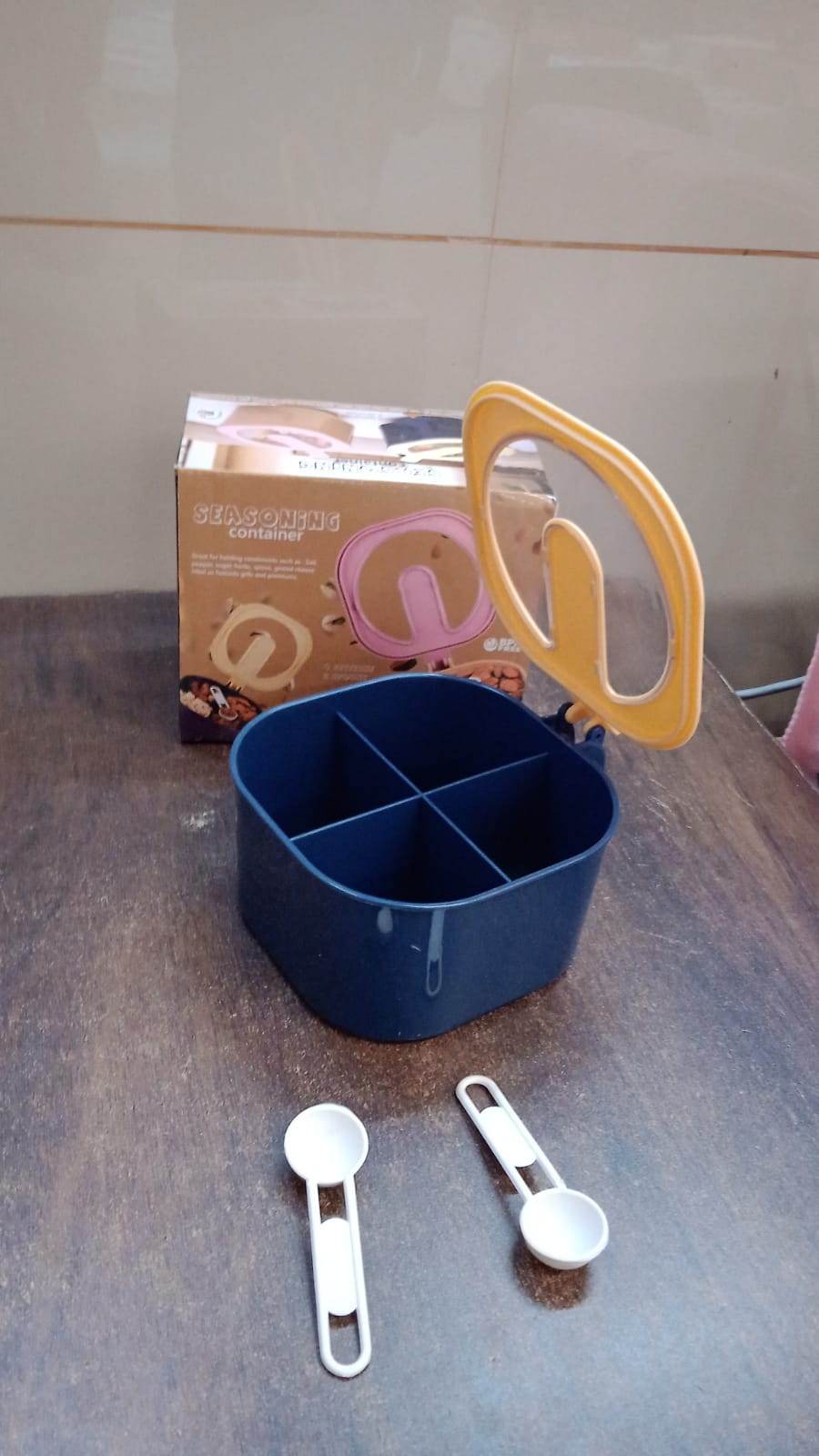 4 Section Fancy Masala Box and fancy masala container used for storing various types of masalas including in kitchen purposes. - infinityexculsivestore.com