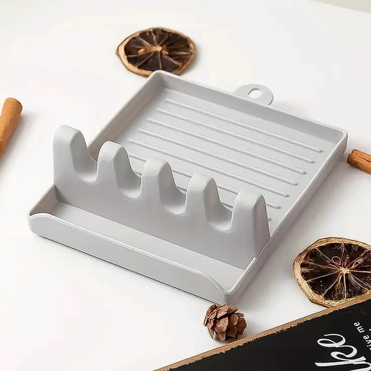 4-Slots Plastic Multifunctional Spoon Holders Fork Spatula Rack (1 Pc) - infinityexculsivestore.com
