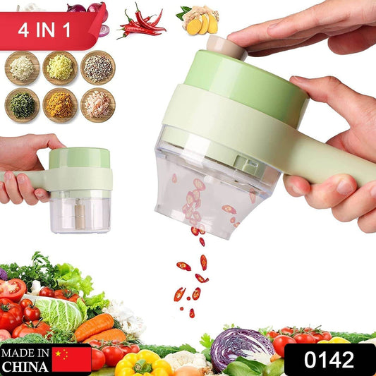 4 in 1 Electric Handheld Cooking Hammer Vegetable Cutter Set Electric Food Chopper Multifunction Vegetable Fruit Slicer - infinityexculsivestore.com