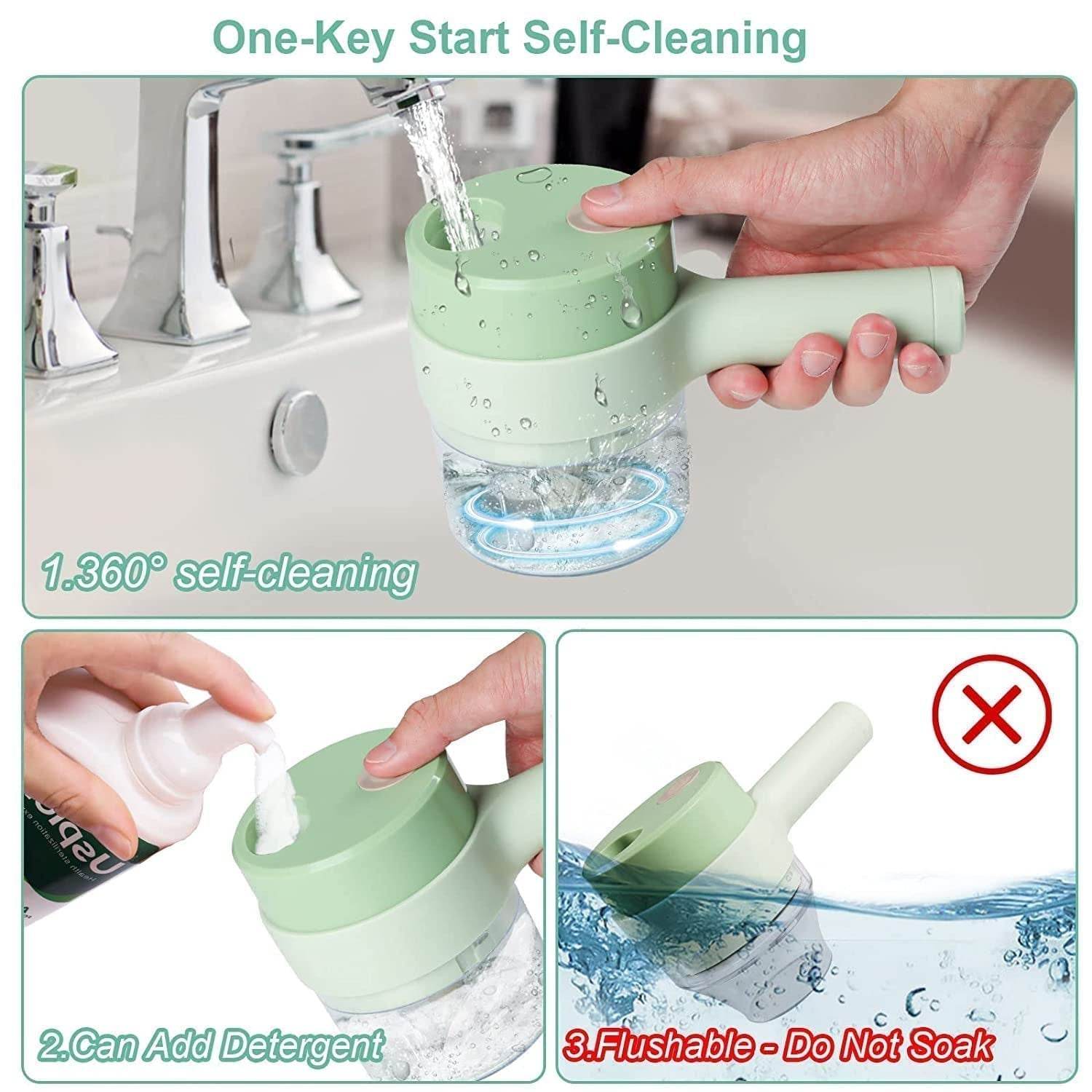 4 in 1 Electric Handheld Cooking Hammer Vegetable Cutter Set Electric Food Chopper Multifunction Vegetable Fruit Slicer - infinityexculsivestore.com