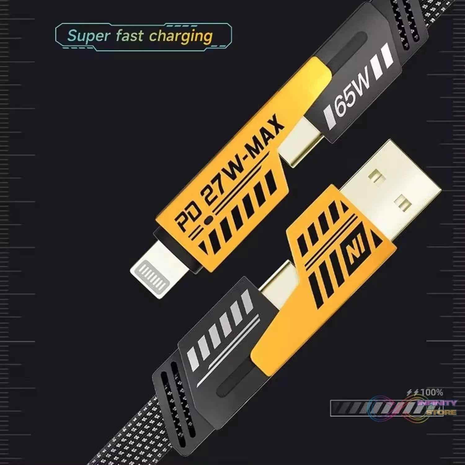 4 in 1 Fast Charging Cable (1 Pc / Loose) - infinityexculsivestore.com
