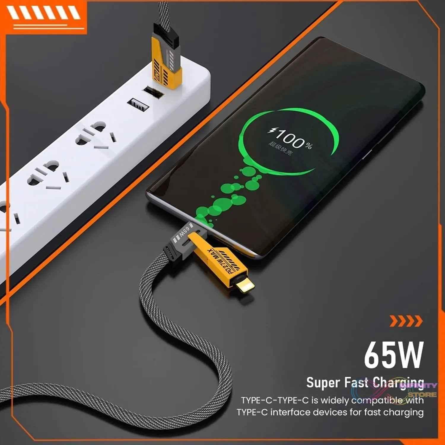 4 in 1 Fast Charging Cable (1 Pc / Loose) - infinityexculsivestore.com