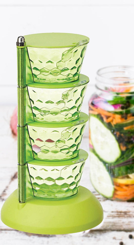 4 in 1 Multipurpose 360 Degree Rotating Pickle Rack Container for Kitchen - infinityexculsivestore.com