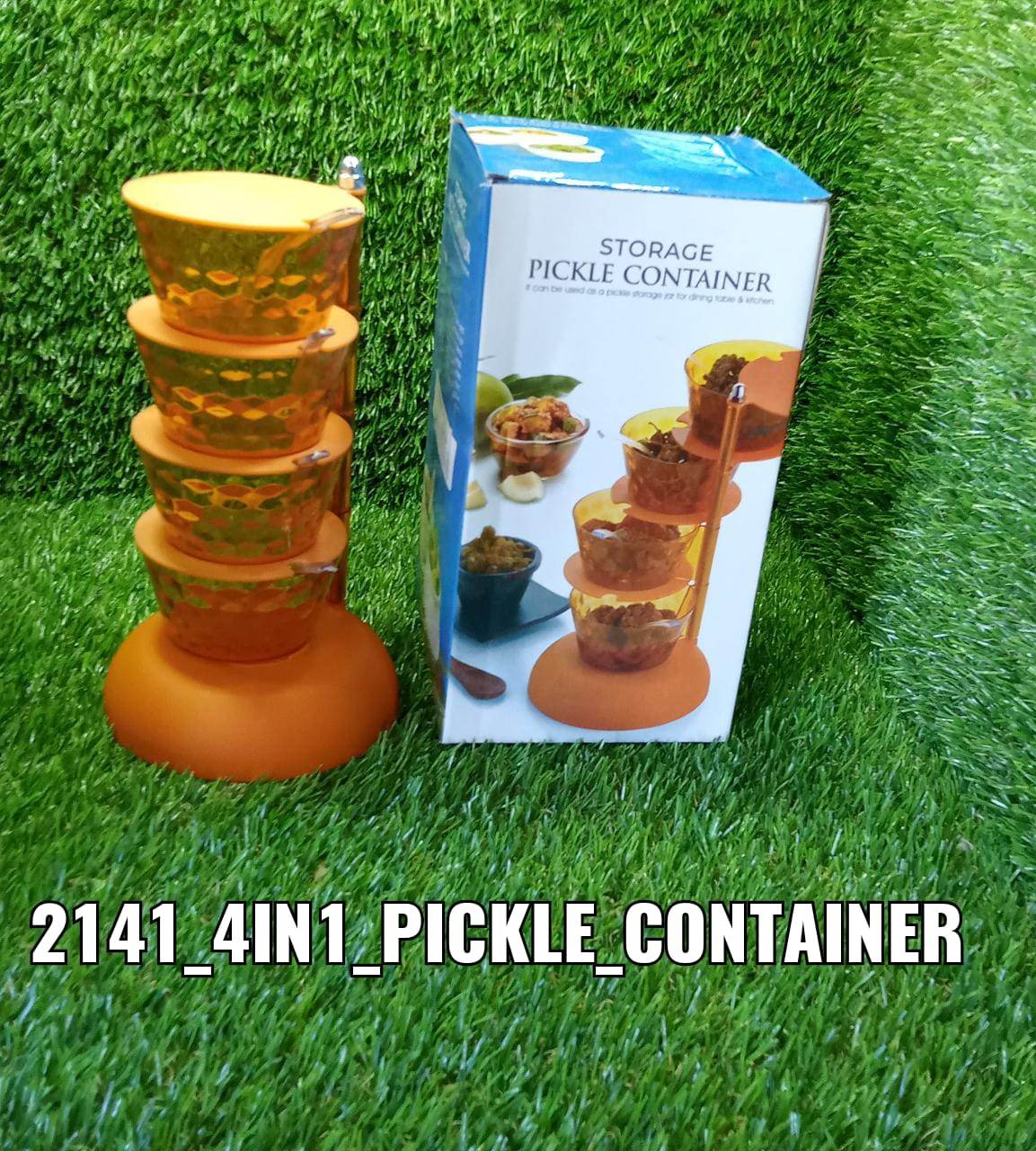 4 in 1 Multipurpose 360 Degree Rotating Pickle Rack Container for Kitchen - infinityexculsivestore.com