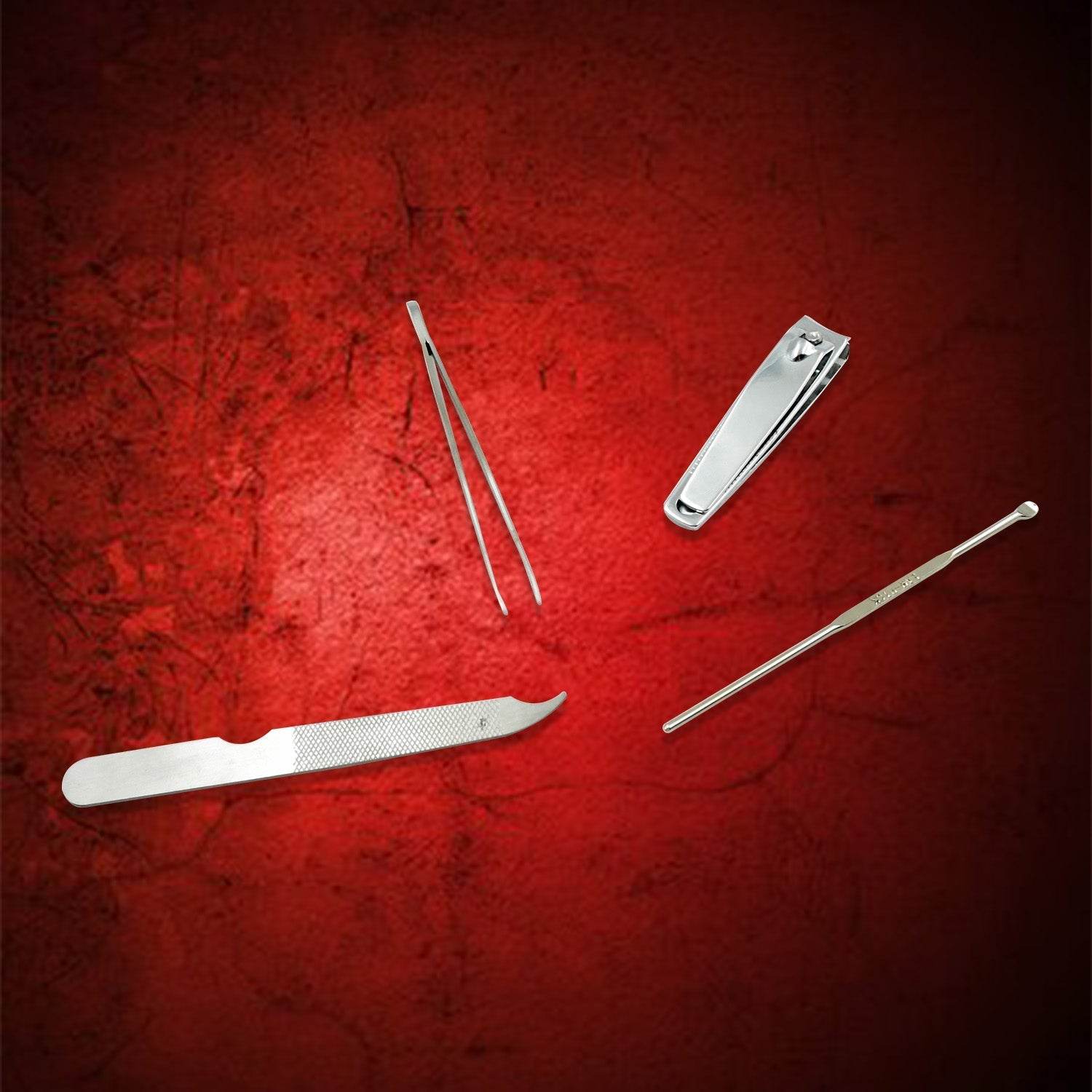 4-in-1 Nail Clipper Kit: Stainless Steel Tools, Manicure Set (Travel Case) - infinityexculsivestore.com