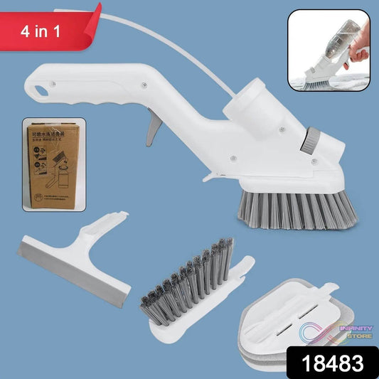 4 in 1 Scrub Brushes for Cleaning 4 Types of Brush Head Replacements (1 Set) - infinityexculsivestore.com