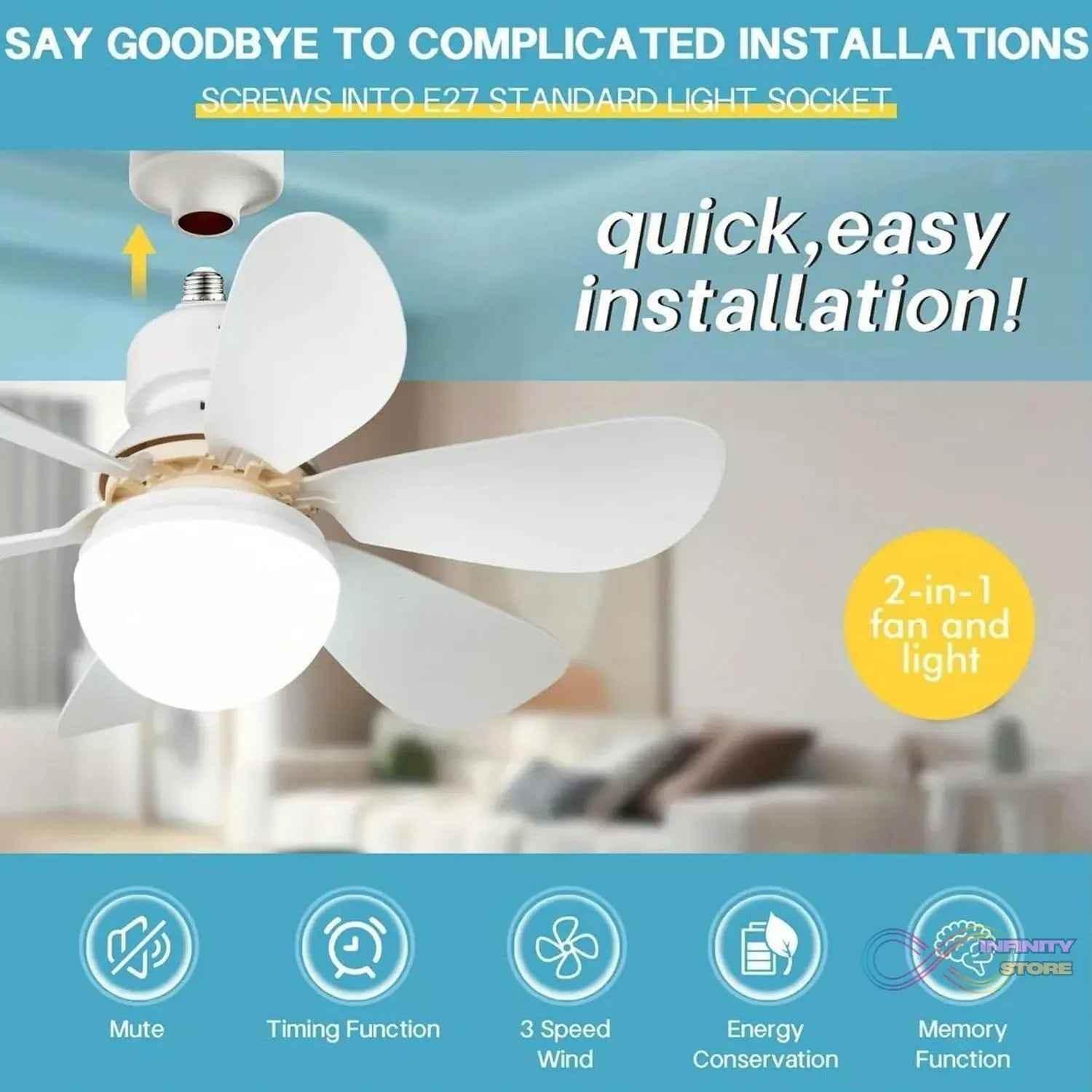 40W LED Ceiling Fan Remote Control - infinityexculsivestore.com