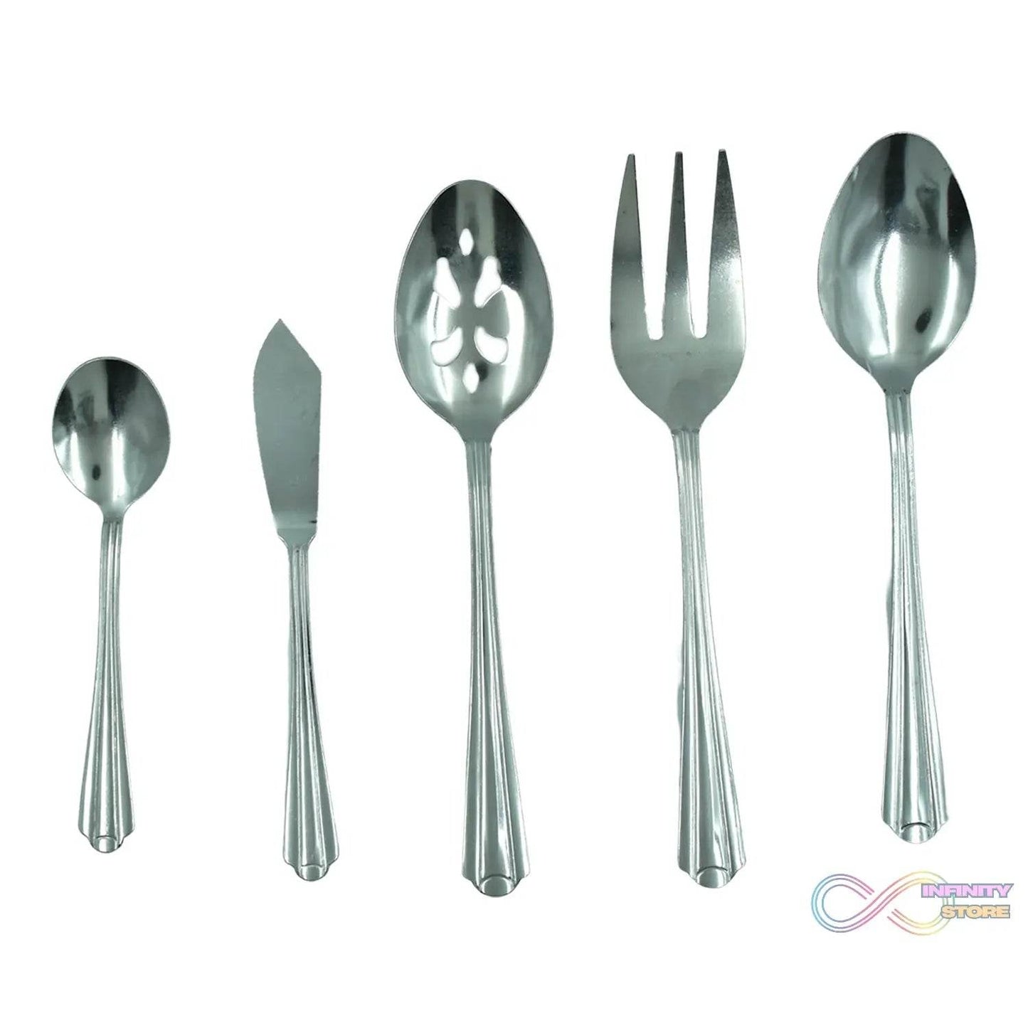 45Pc Stainless steel Flatware Set Used For Dinner, Breakfast And Lunch Purposes In All Kinds Of Places. - infinityexculsivestore.com
