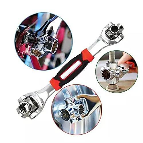 48 in 1 wrench Swivel Head Multi Tool Spanner Tools Socket Works with Spline Bolts Multi function Universal Furniture Car Repair - infinityexculsivestore.com