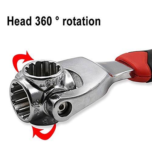 48 in 1 wrench Swivel Head Multi Tool Spanner Tools Socket Works with Spline Bolts Multi function Universal Furniture Car Repair - infinityexculsivestore.com