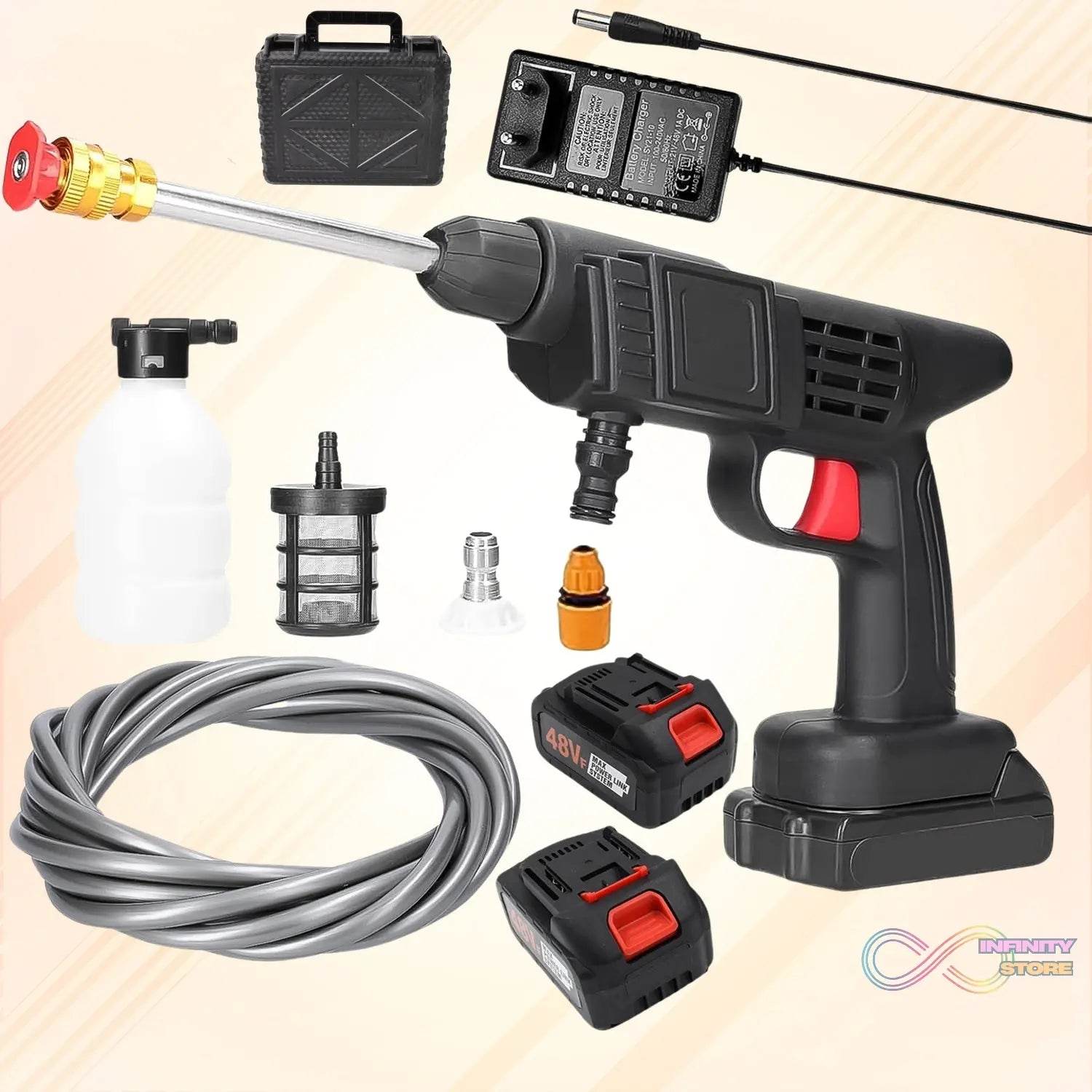 48V Double Battery Car & Washer Gun With 21v Charger - infinityexculsivestore.com